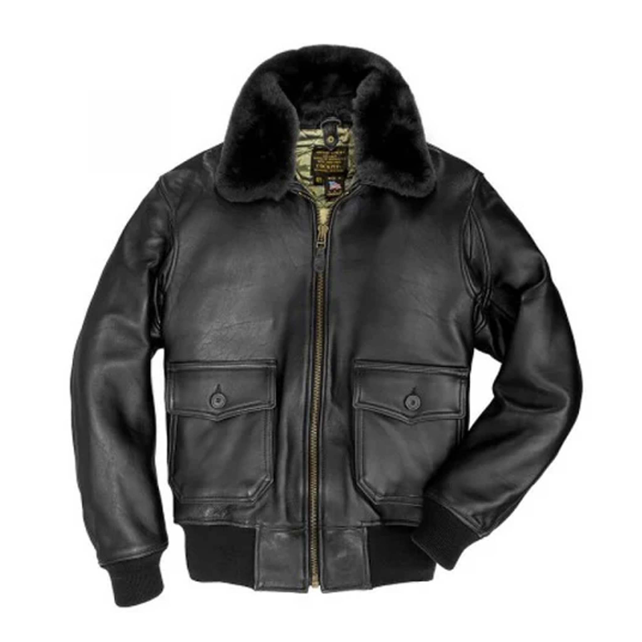 Leathora U.S. Navy Style Jacket - G-1 Lambskin Shearling Leather Flight Coat