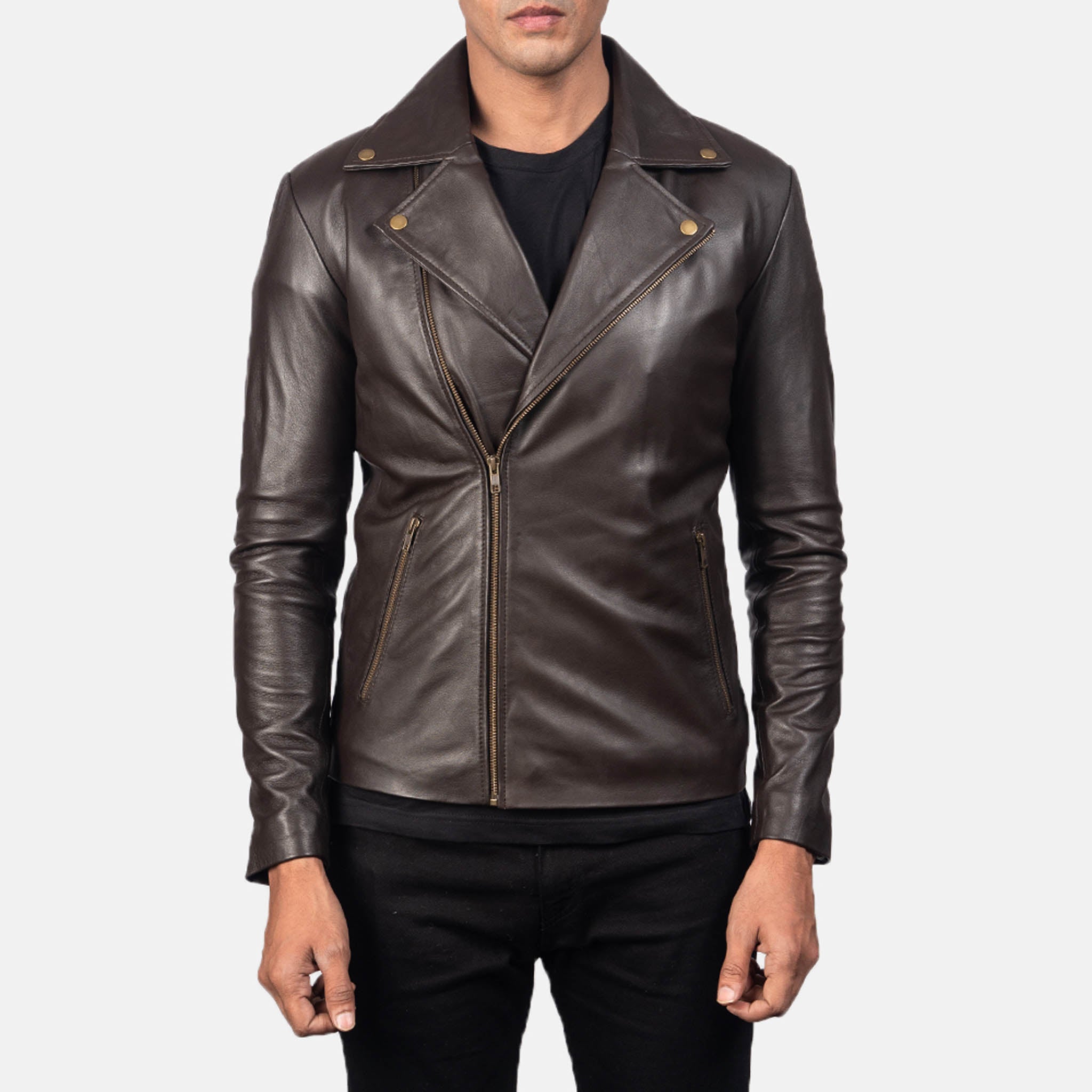 Soane Brown Leather Motorcycle Jacket - Premium Leather for Riders