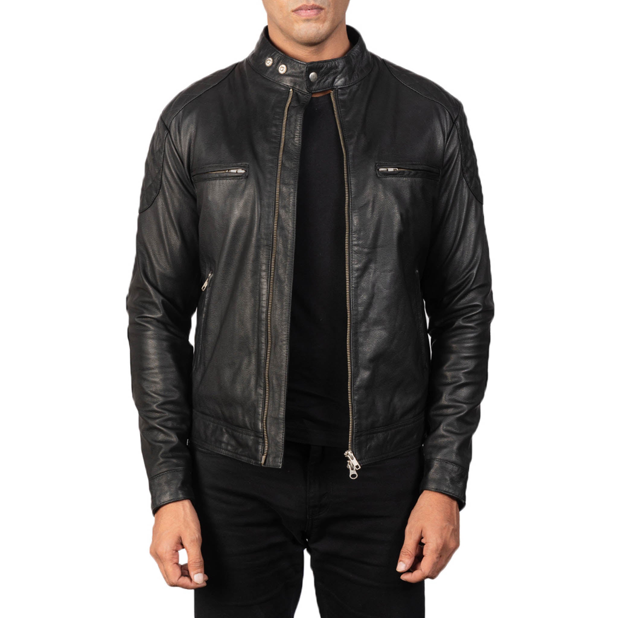 Sting Black Leather Biker Jacket – Stylish & Customizable for Unique Appeal