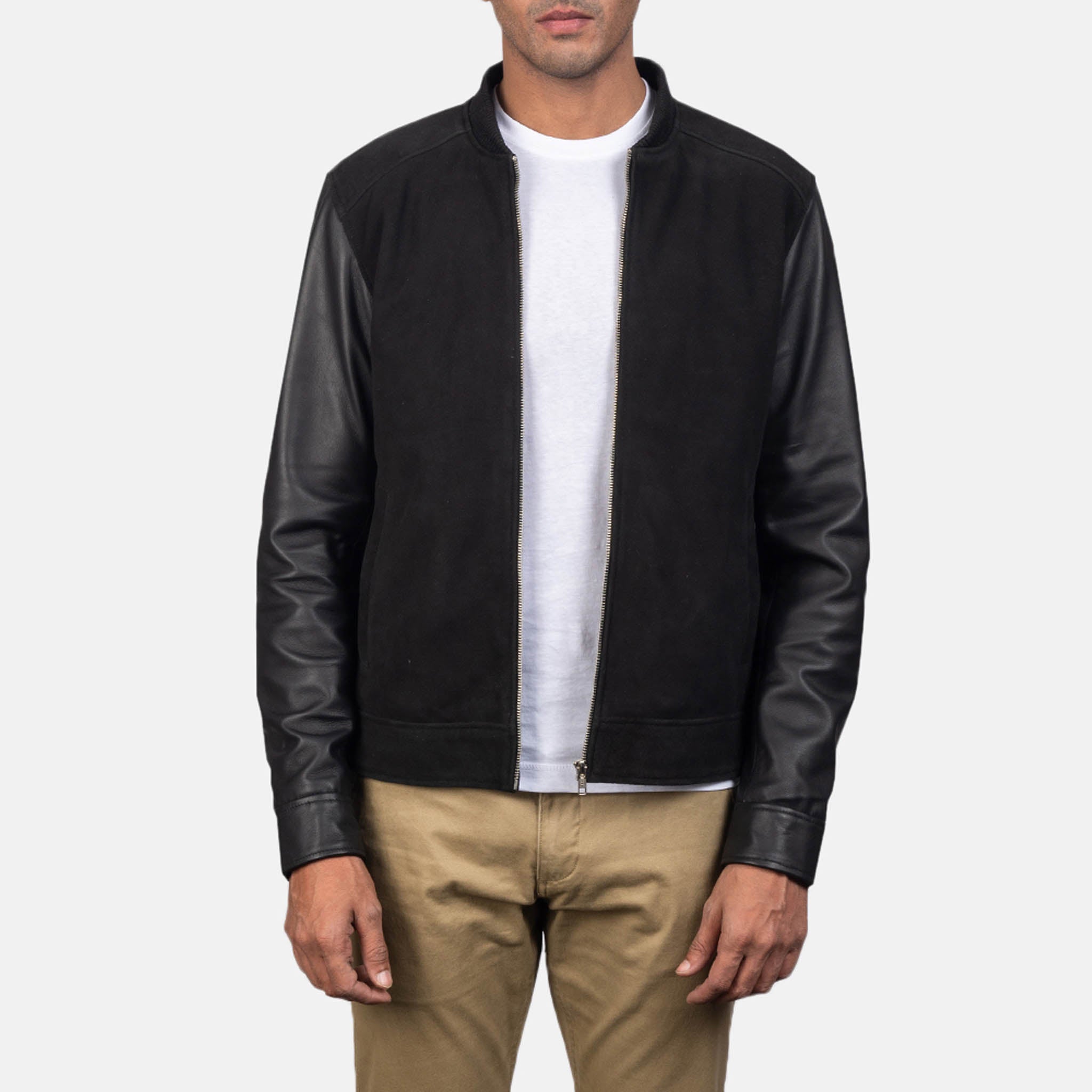 Liam Black Bomber Jacket – Premium Suede Outerwear for All Seasons