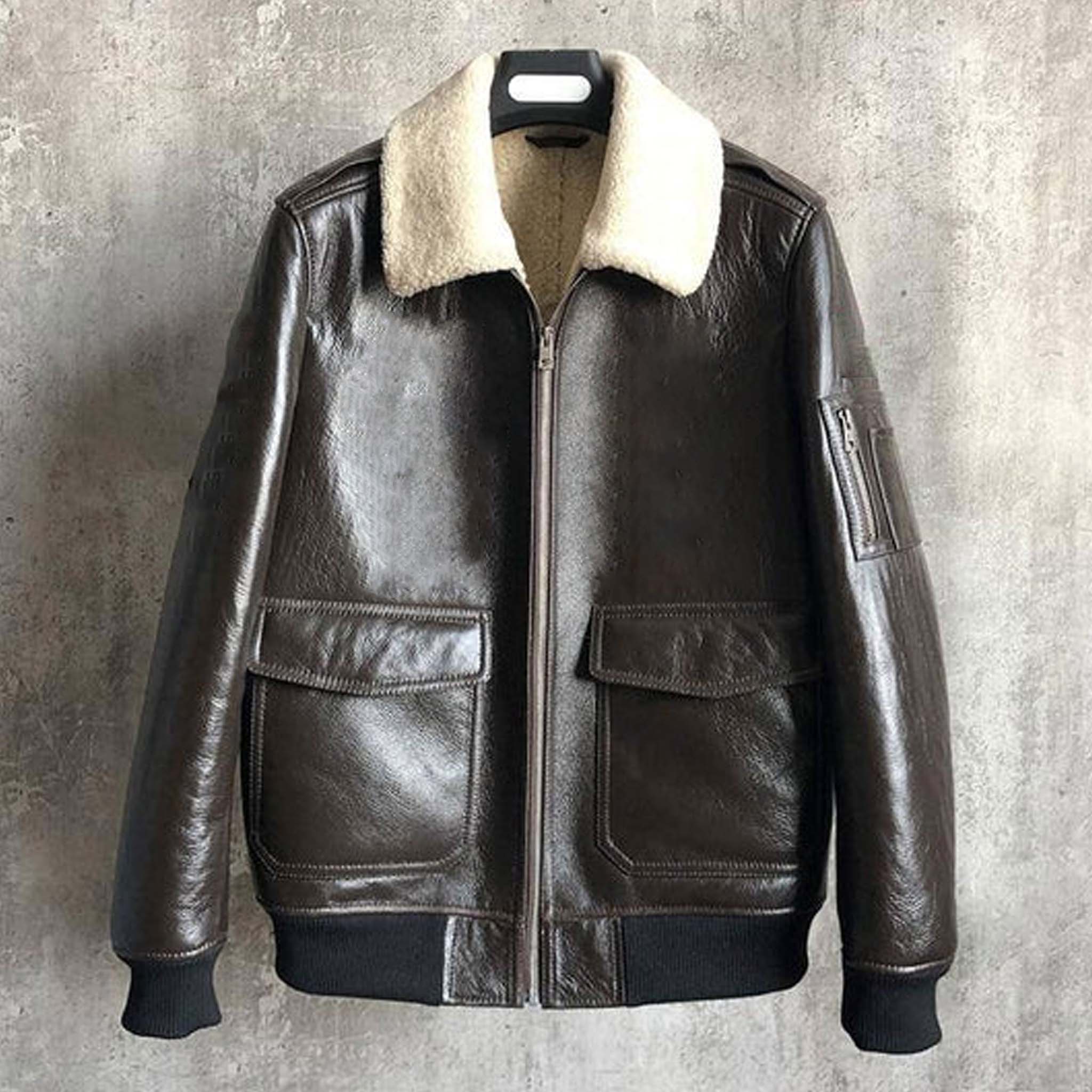 Trekon B3 Sheepskin Bomber Jacket - Shearling Fur Winter Warm Leather Coat