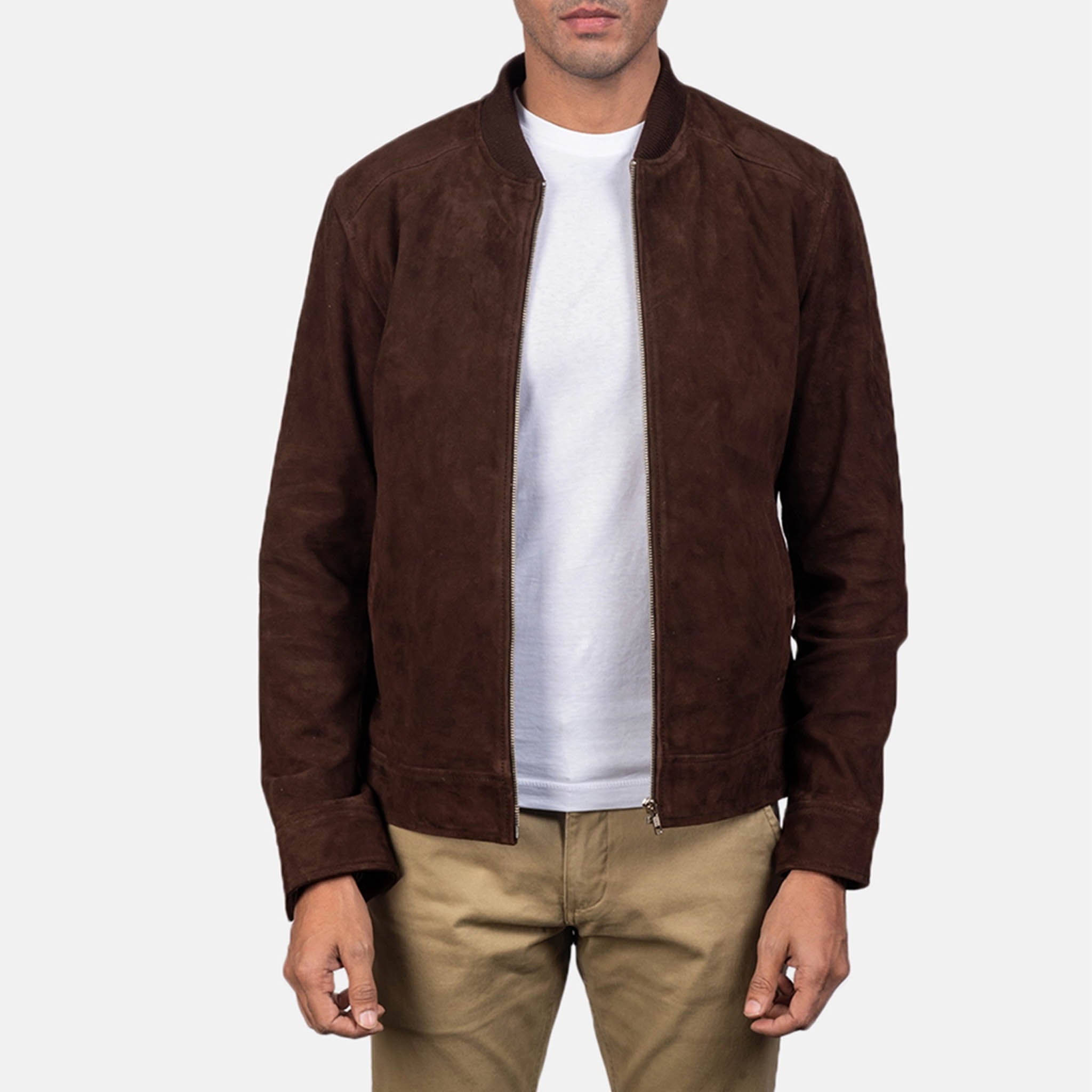 Liam Brown Suede Bomber Jacket – Luxurious Comfort & Timeless Appeal