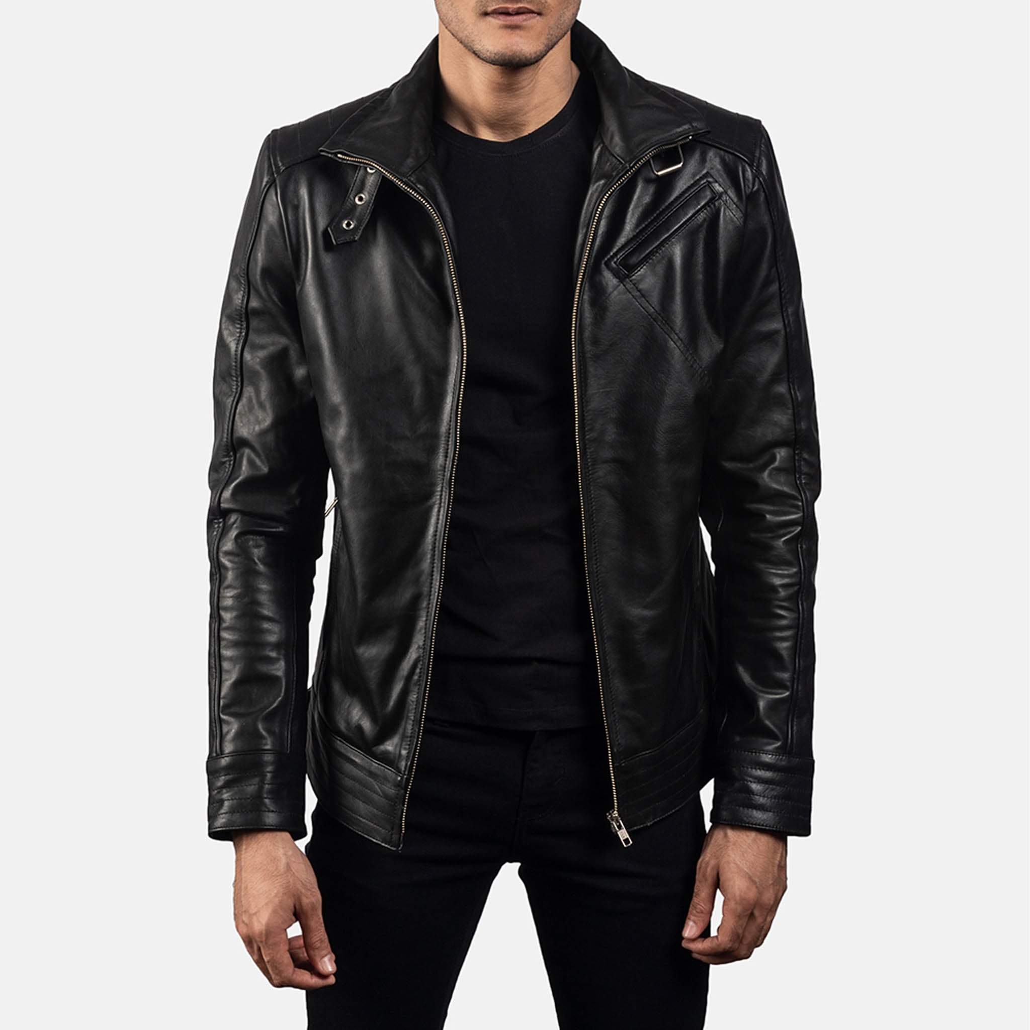 Frontier Black Leather Jacket – Sleek Premium Biker Wear