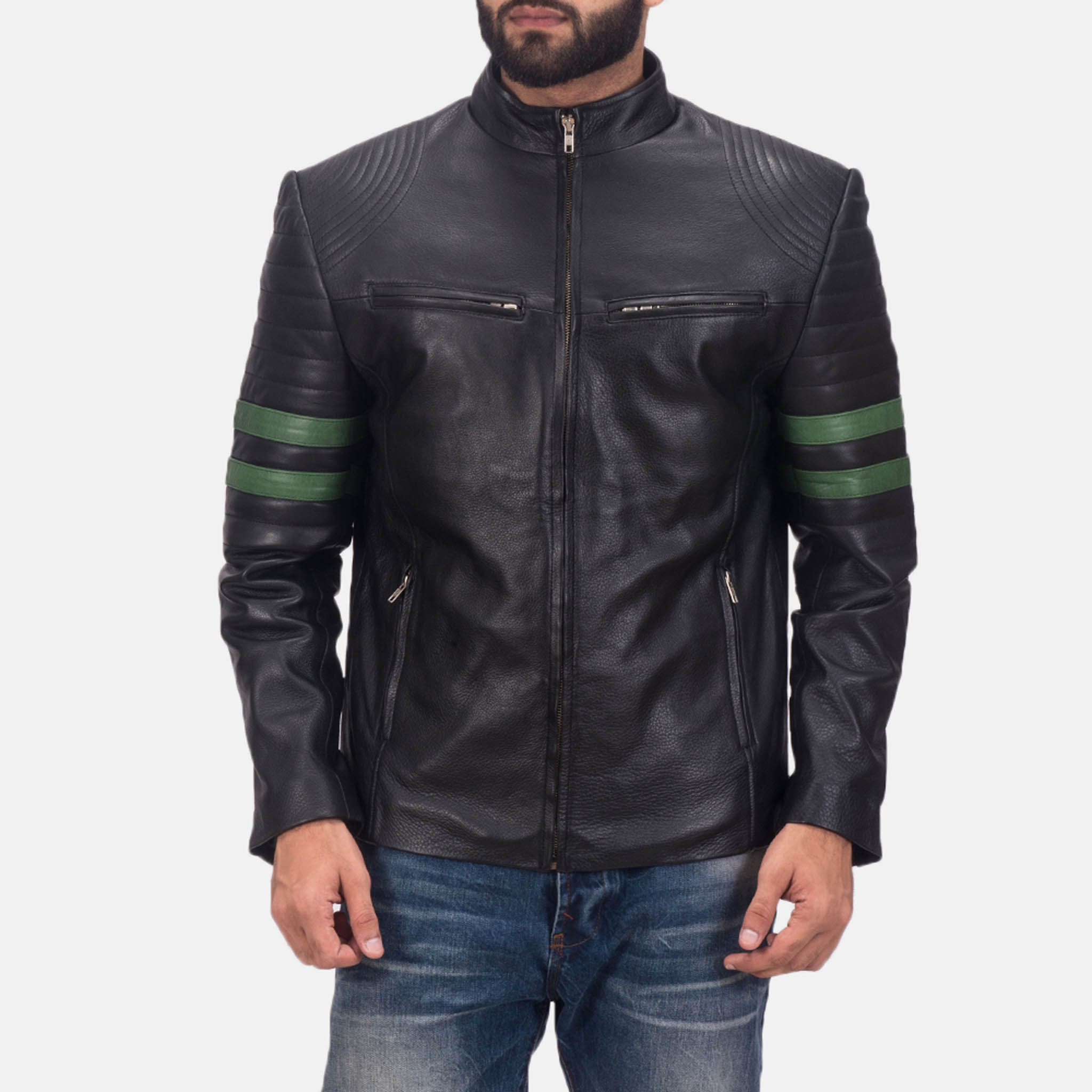 Death Trooper Leather Jacket – Dark, Futuristic Bikers Style