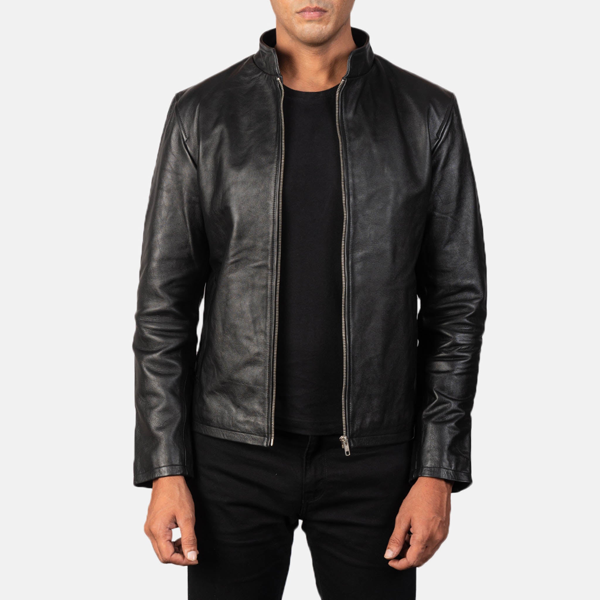 Alec Black Leather Bikers Jacket – Timeless Vintage Look