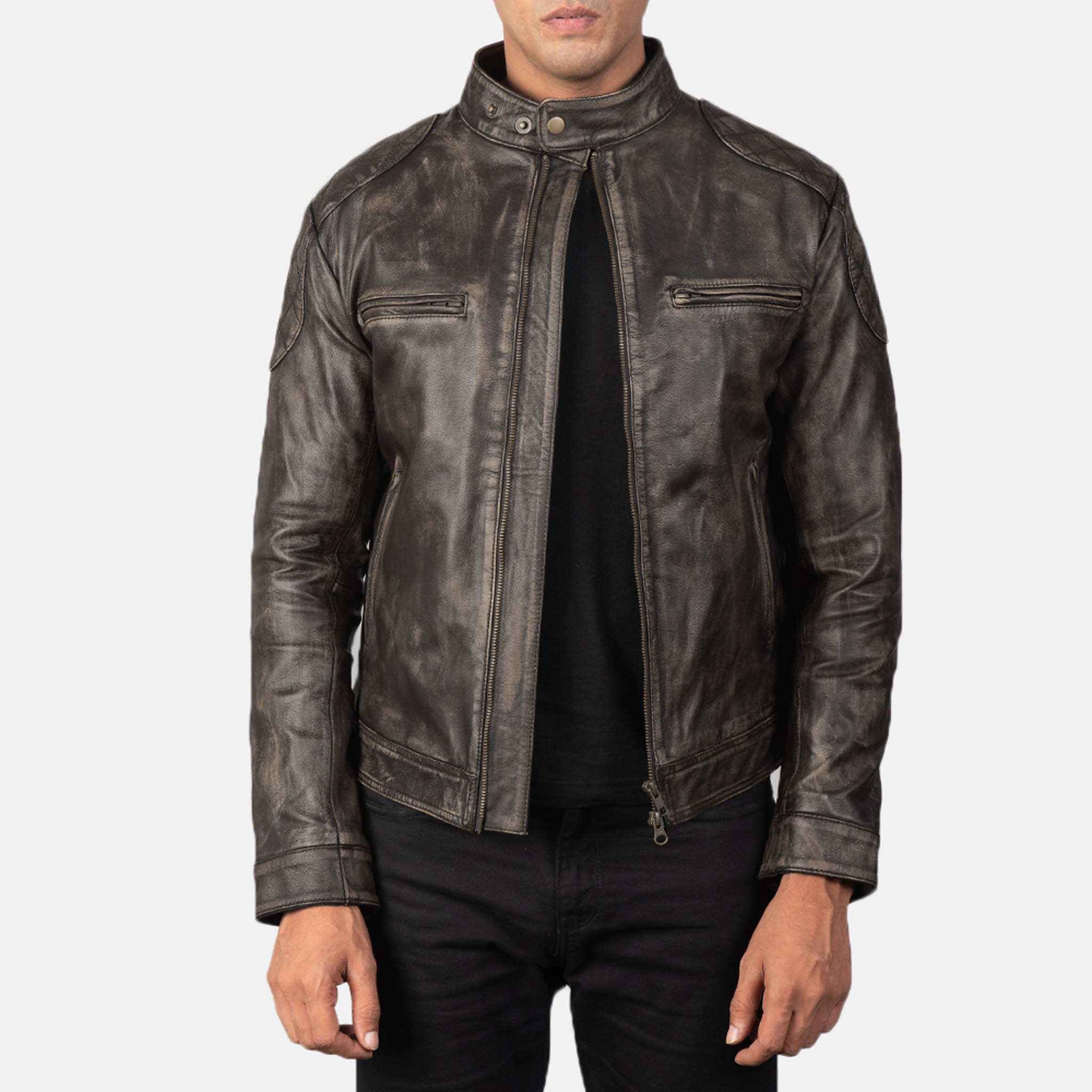 Sting Bown Leather Biker Jacket – Stylish & Customizable for Unique Appeal