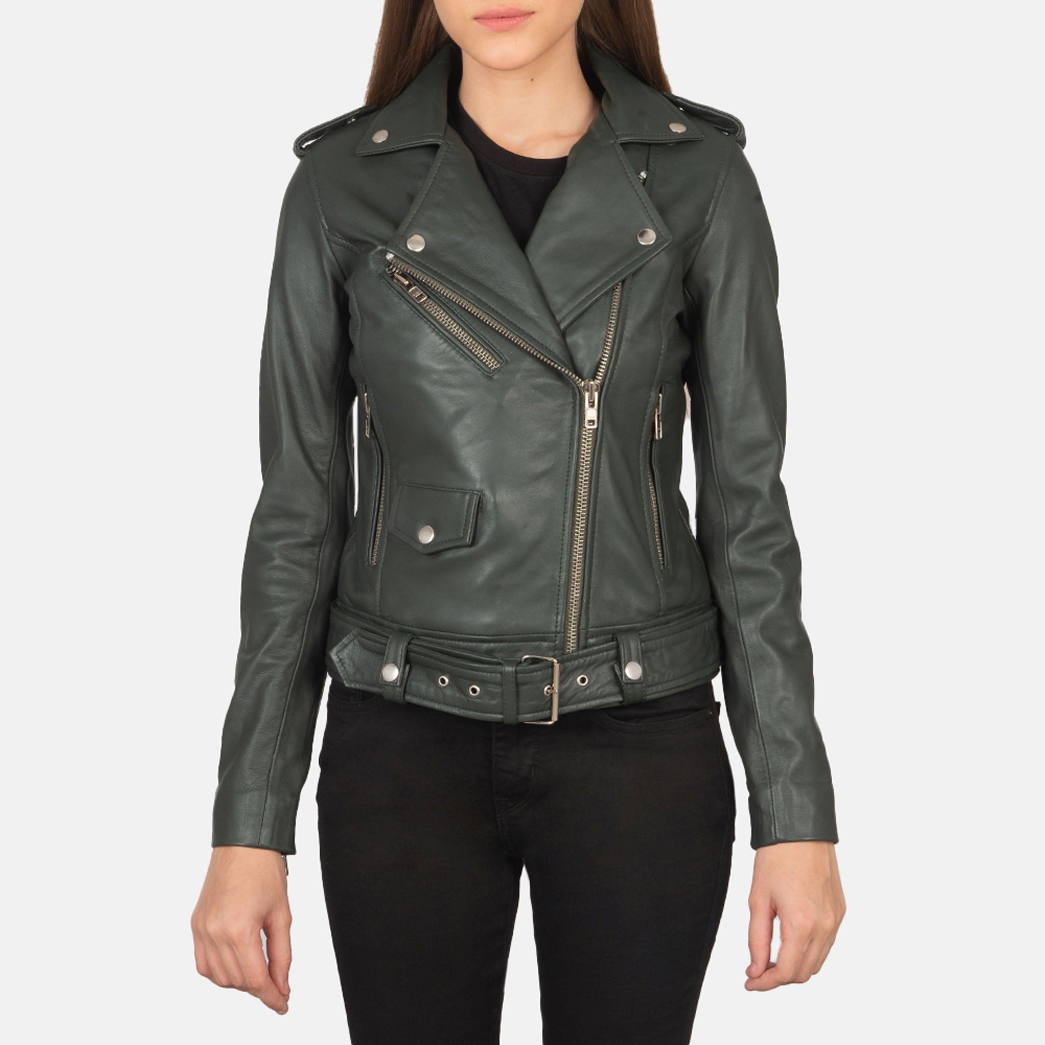 Alice Women's Leather Biker Jacket - Timeless Motorcycle Style