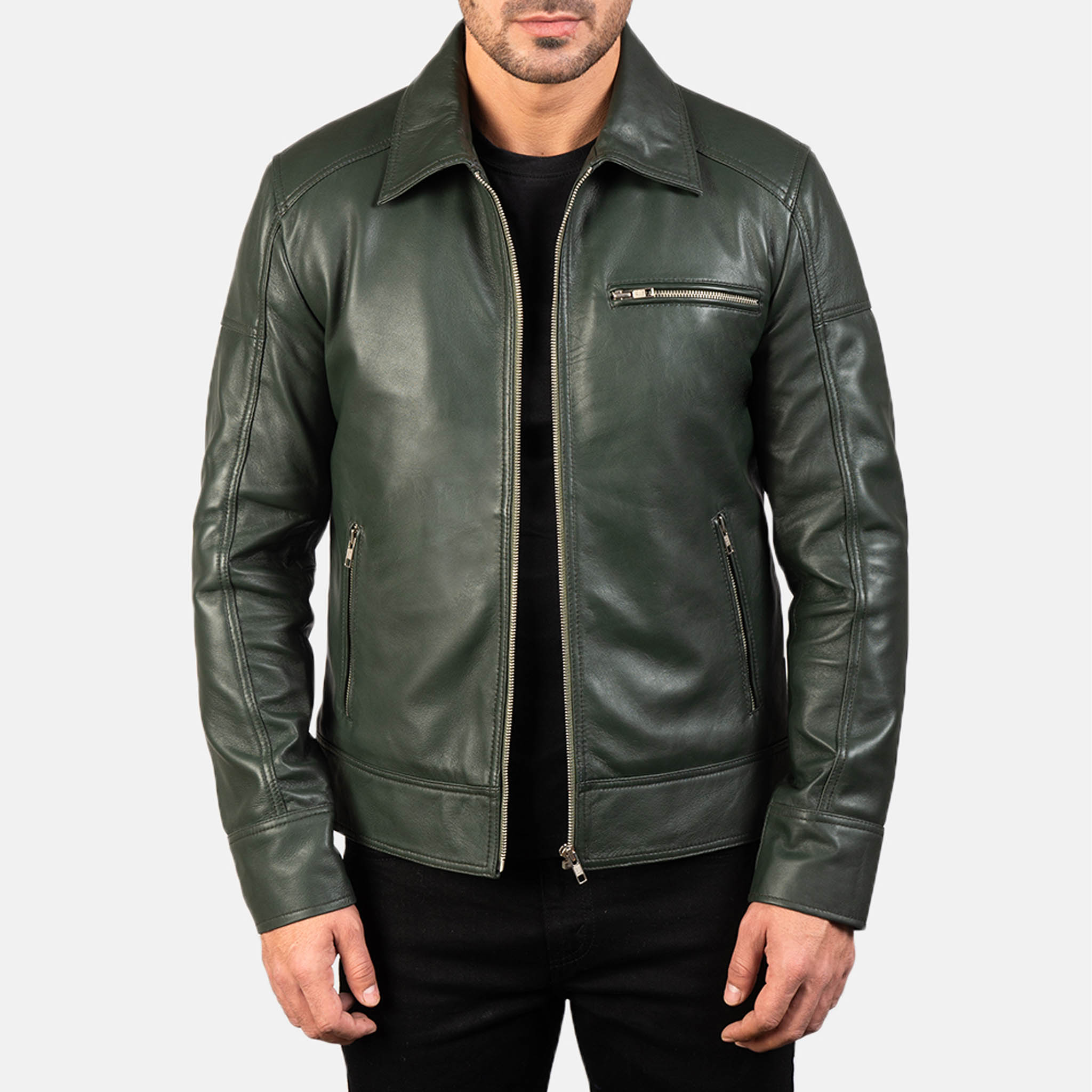 Aventra Green Leather Jacket – Bikers Sleek and Trendy with a Fresh Twist