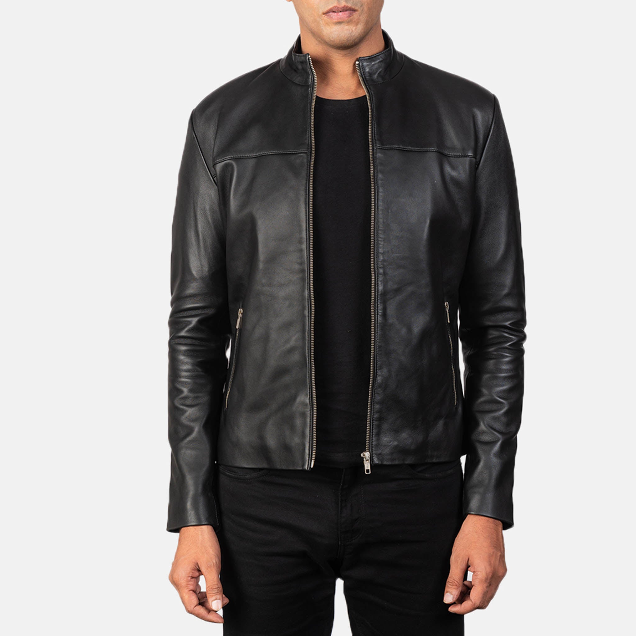 Adorn Black Leather Biker Jacket – Premium Motorcycle Outerwear