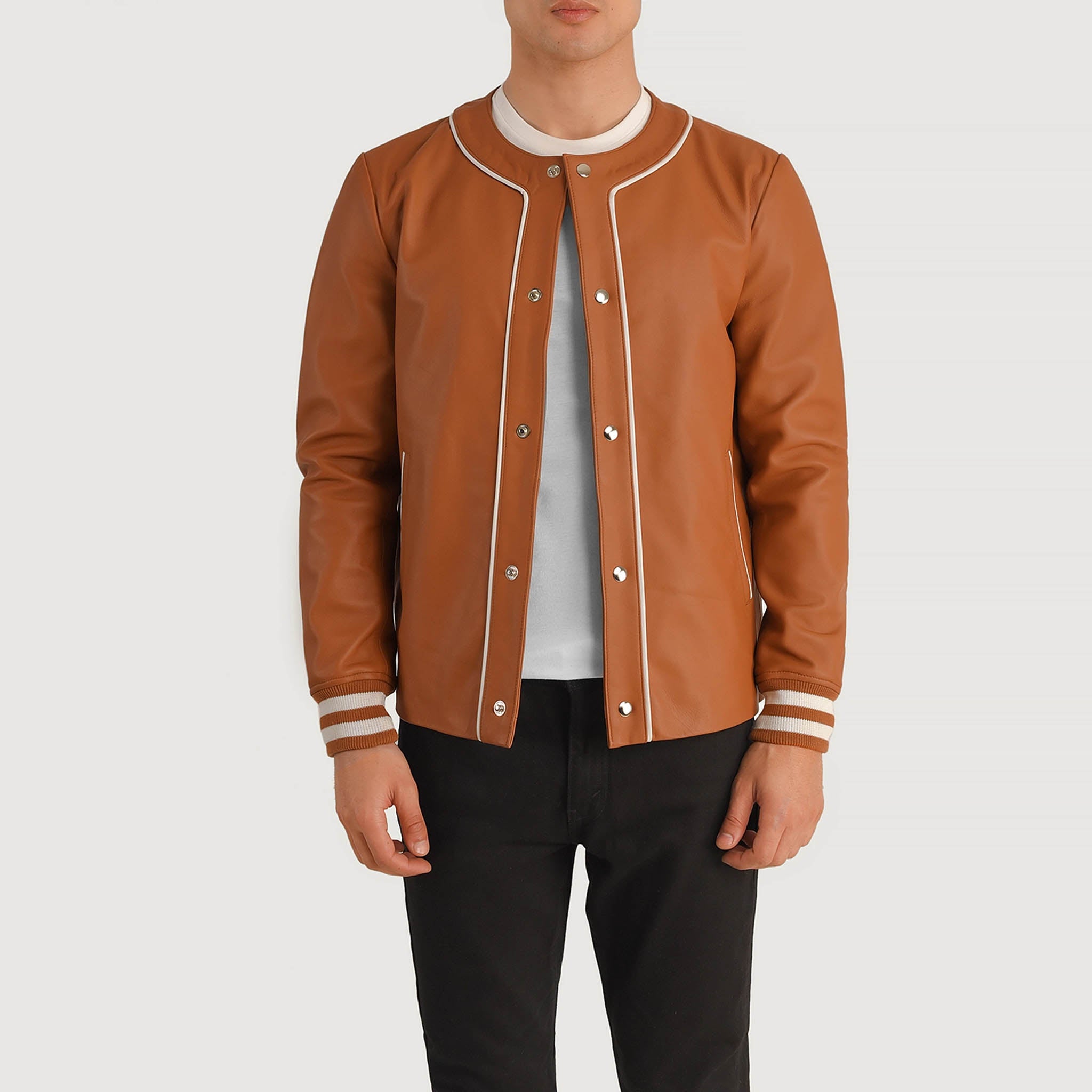 Wesley Brown Leather Varsity Jacket – Premium Customizable Edition