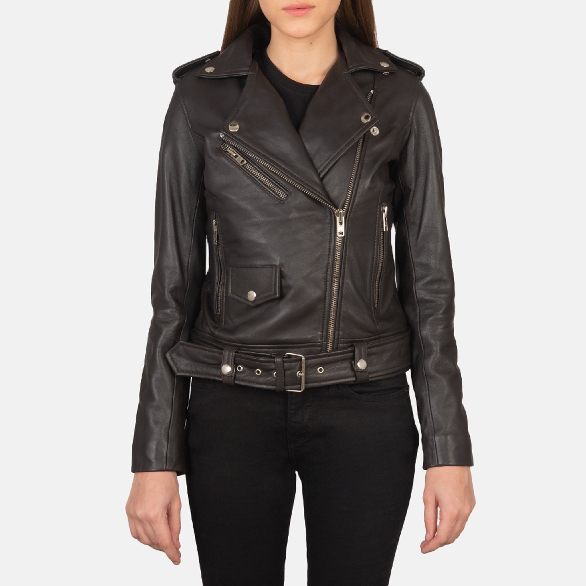 Alice Leather Biker Jacket - Classic Motorcycle Fashion Style