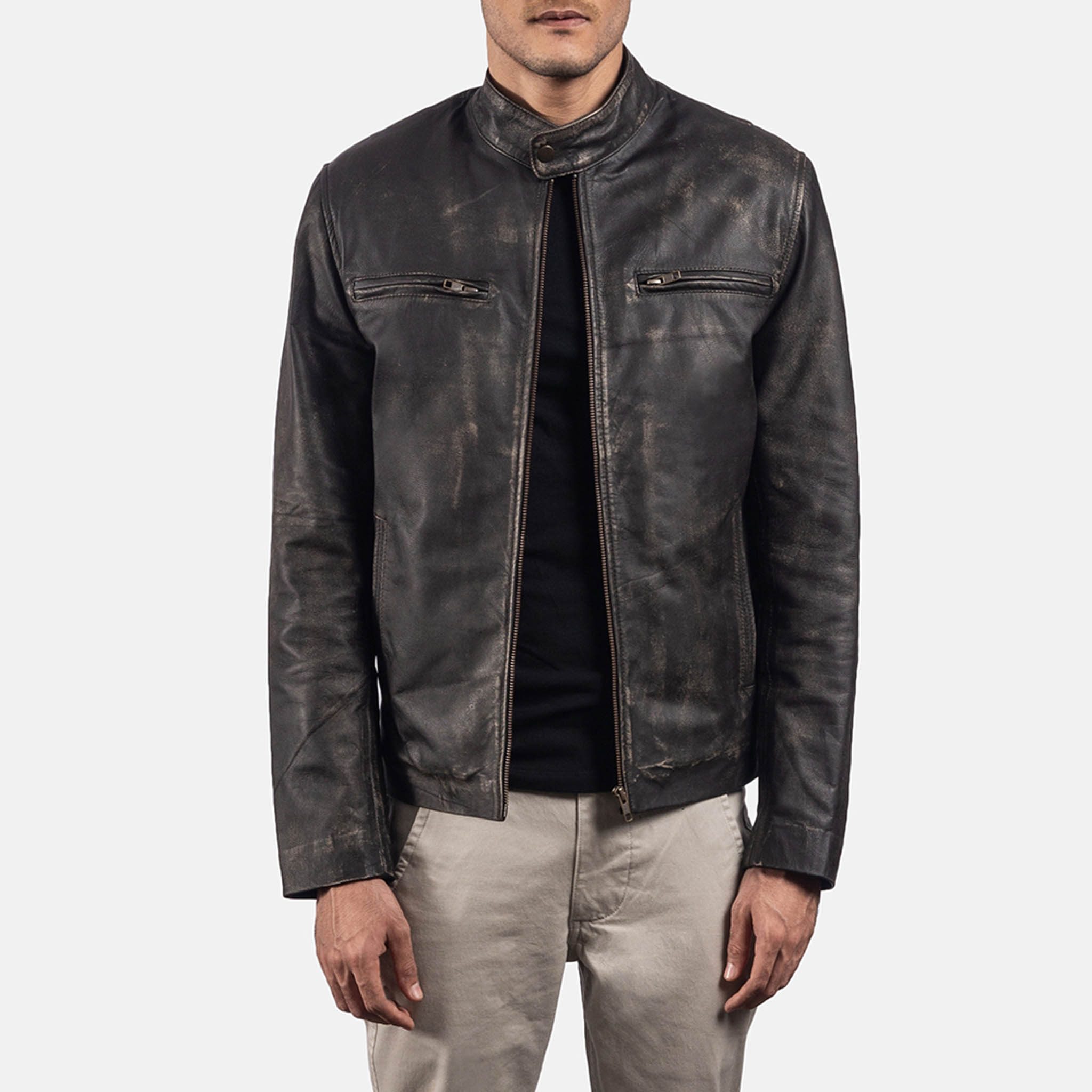 Rastik Brown Leather Biker Jacket – Premium Craftsmanship for Riders